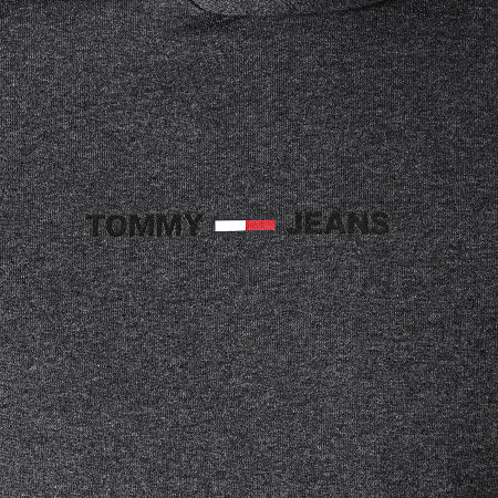 Tommy Jeans - Sudadera Gel Straight Logo Hoodie 0703 Anthracite Heather Grey