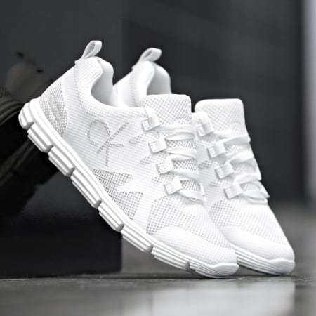 Calvin Klein - Trainers Runner Sneaker Lace Up 0086 Full Bright White