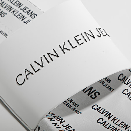 Calvin Klein - Claquettes Slide Institutional 0074 Bright White