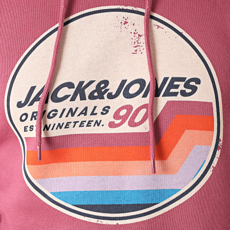 Jack And Jones - Sweat Capuche Tylers Rose Foncé