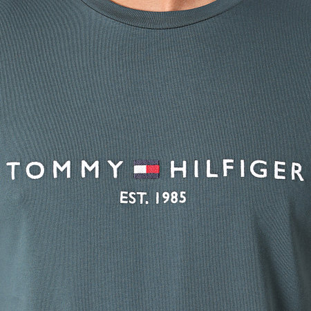 Tommy Hilfiger - Tee Shirt Tommy Logo 1797 Gris Bleu