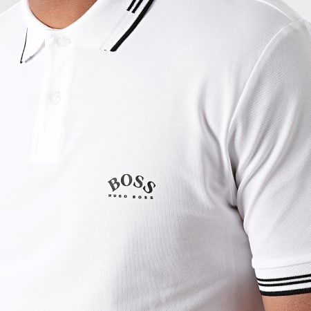 BOSS - Polo Manches Courtes Paul Curved 50412375 Ecru