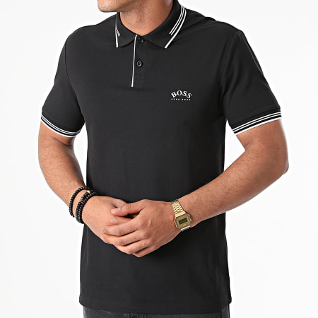 BOSS - Polo Manches Courtes Paul Curved 50412375 Noir