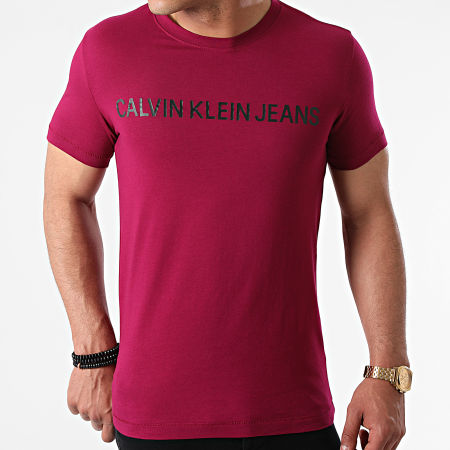 Calvin Klein - Tee Shirt Institutional Logo 7856 Bordeaux