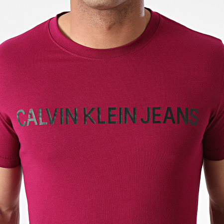 Calvin Klein - Tee Shirt Institutional Logo 7856 Bordeaux
