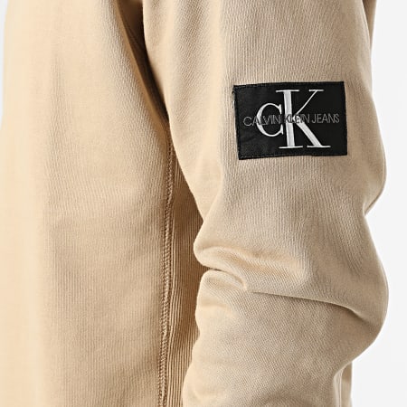 Calvin Klein - Sweat Crewneck Monogram Sleeve 4035 Beige