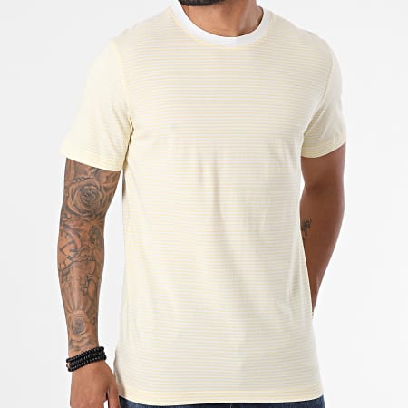 Selected - Camiseta de rayas Colton Crudo Amarillo