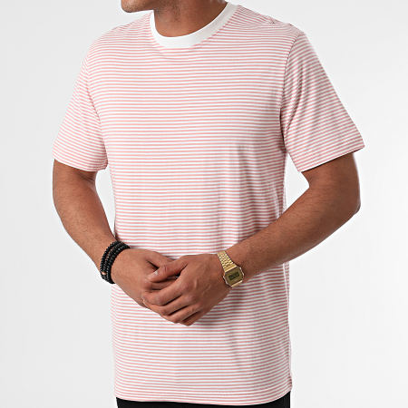 Selected - Colton Camiseta Rayas Crudo Rosa