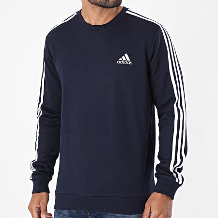 Adidas Sportswear - Sweat Crewneck A Bandes 3 Stripes GK9079 Bleu Marine