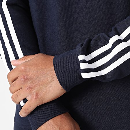 Adidas Sportswear - Felpa 3 Stripes con girocollo GK9079 Blu navy