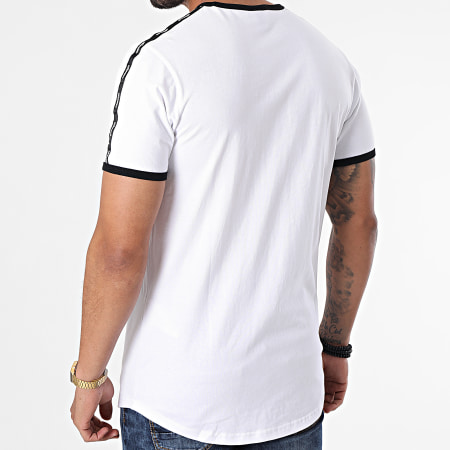 Ellesse - Tee Shirt Oversize A Bandes Fedora SHF09088 Blanc