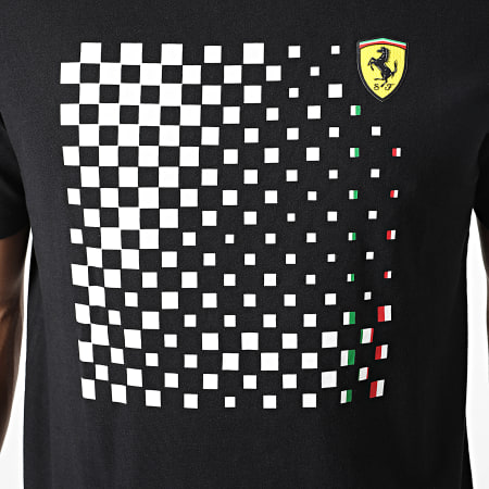 Ferrari - Camiseta Checkered Graphic 130101010 Negro