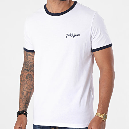 Jack And Jones - Tee Shirt Ringers Blanc