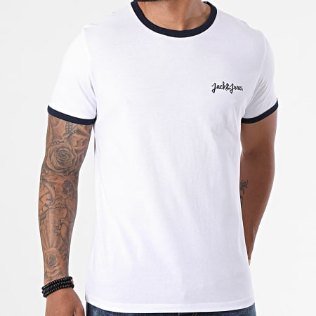 Jack And Jones - Tee Shirt Ringers Blanc