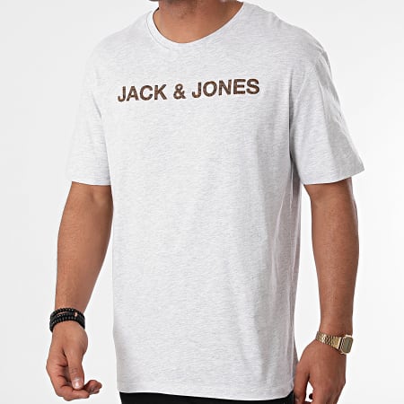 Jack And Jones - Maglietta grigio chiaro in erica