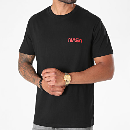 NASA - Tee Shirt Simple Chest Logo Noir Rouge