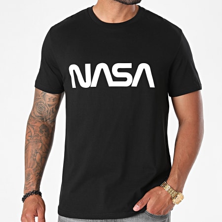 NASA - Tee Shirt Worm Series Logo Noir Blanc