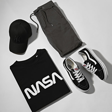 NASA - Tee Shirt Worm Series Logo Noir Blanc