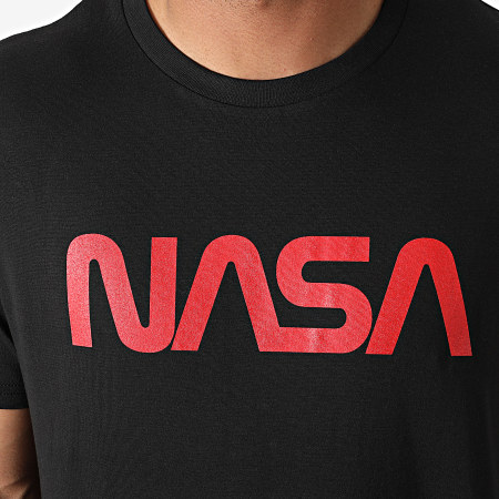 NASA - Tee Shirt Worm Series Logo Noir Rouge