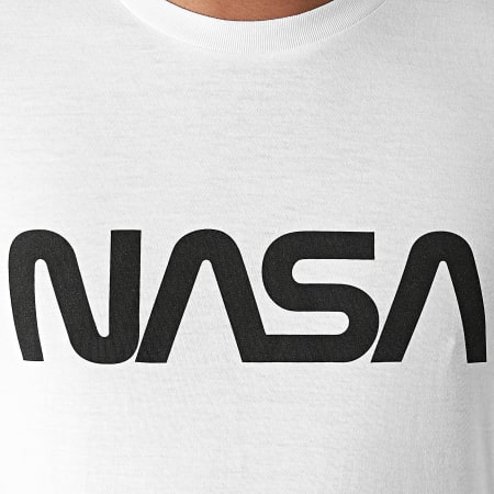 NASA - Tee Shirt Worm Series Logo Blanc Noir
