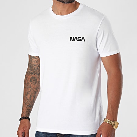 NASA - Lote de 3 Camisetas Logo Pecho Simple Negro Blanco Gris Heather