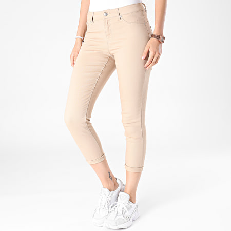 Vero Moda - Jeans slim donna Hot Seven Beige