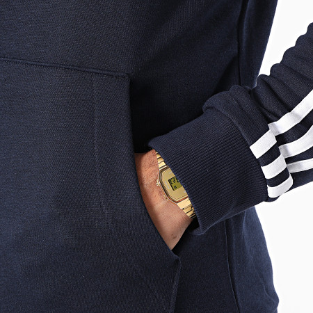 Adidas Sportswear - Sweat Zippé Capuche A Bandes 3 Stripes GK9033 Bleu Marine