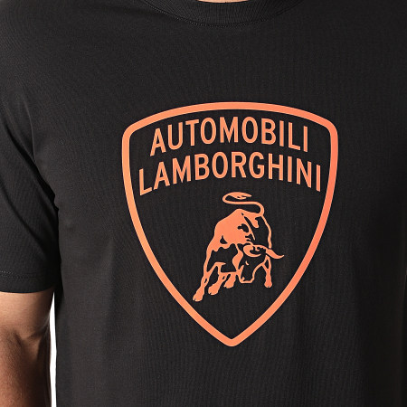 Lamborghini - Tee Shirt Jersey Picasso B3XVB7TL Noir Orange Fluo