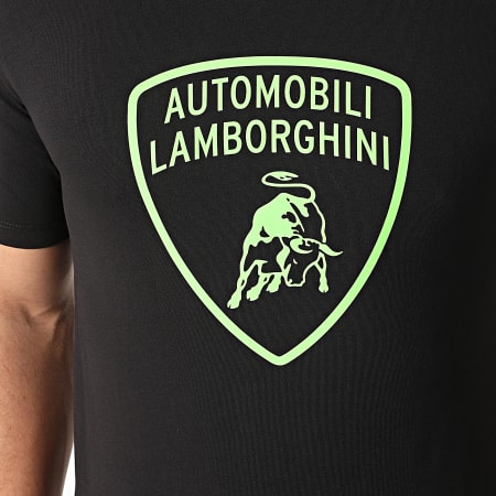 Lamborghini - Tee Shirt Jersey Picasso B3XVB7TL Noir Vert Fluo