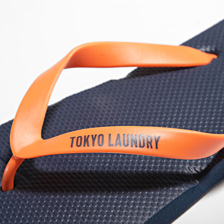 Tokyo Laundry - Ensemble Short De Bain Claquettes Beaumont Sunset Bleu Marine