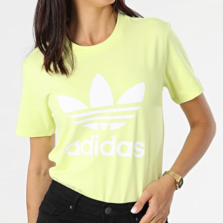 Tee shirt best sale adidas jaune femme
