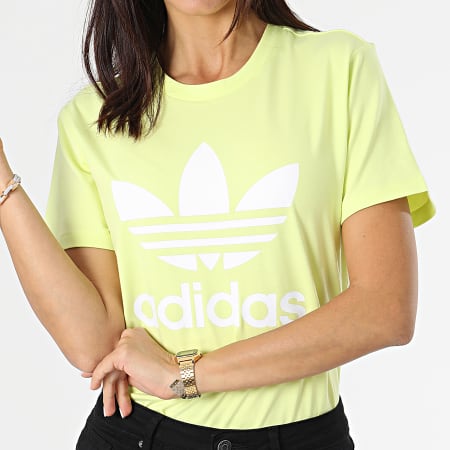 Tee Shirt Femme Trefoil H33567 Jaune