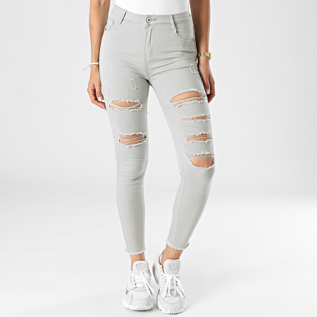 Girls Outfit - Jean Skinny Femme C9051 Gris