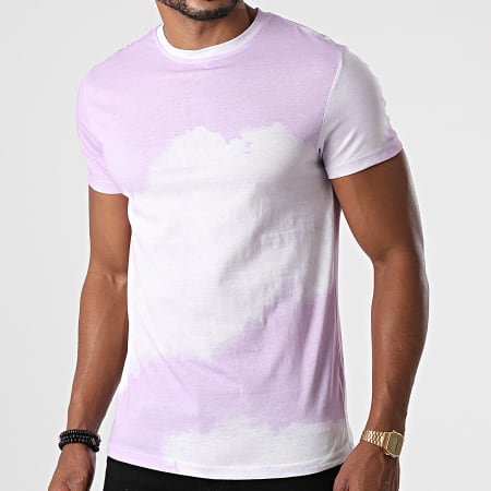 Frilivin - Tee Shirt 93416 Violet Blanc