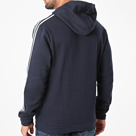 Adidas Sportswear - Sweat Capuche A Bandes Big Logo 3 Stripes H14642 Bleu Marine