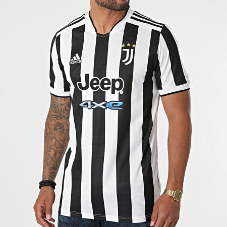 Adidas Sportswear - Maillot de Foot A Rayures Juventus GS1442 Blanc Noir