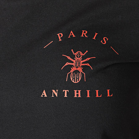 Anthill - Maglietta con logo sul petto da donna Nero Rosso
