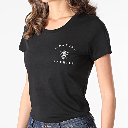 Anthill - Camiseta Logo Pecho Mujer Negro Blanco