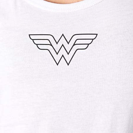 Wonder Woman - Débardeur Femme Logo Blanc Noir
