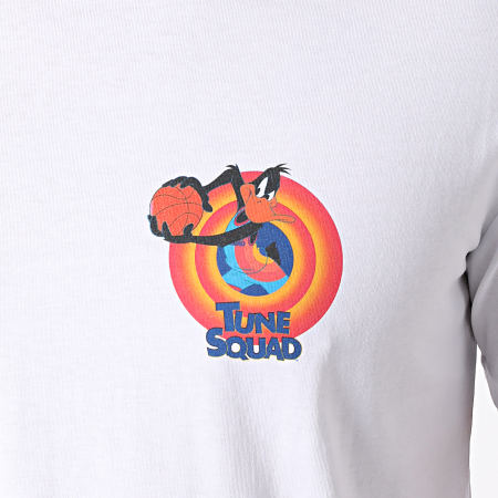 Looney Tunes - Space Jam Daffy Tee Shirt Bianco