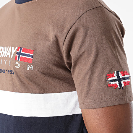 Geographical Norway - Jdouble Tee Shirt Blu navy Taupe