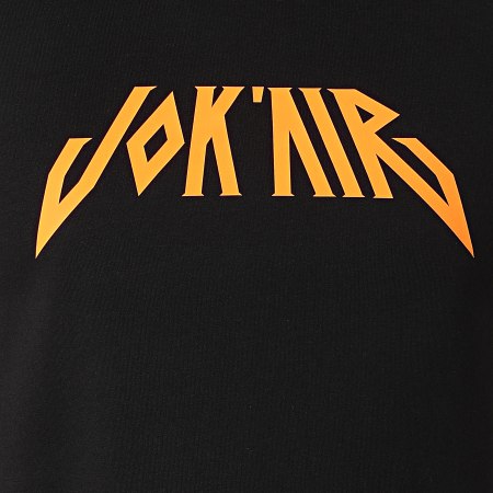 Jok'Air - Tee Shirt Logo Noir Orange Fluo