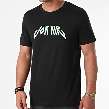 Jok'Air - Tee Shirt Logo Noir Vert Fluo