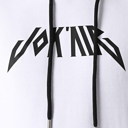 Jok'Air - Sweat Capuche Logo Blanc Noir