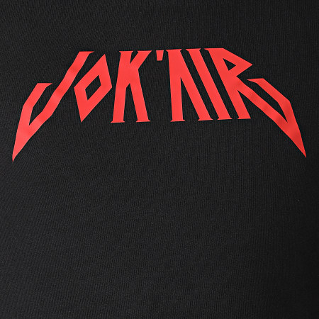 Jok'Air - Sweat Capuche Logo Noir Rouge