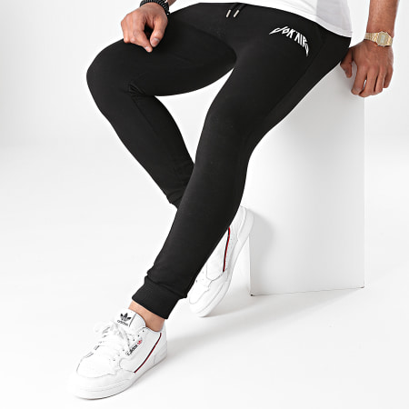 Jok'Air - Pantaloni da jogging con logo, bianco e nero