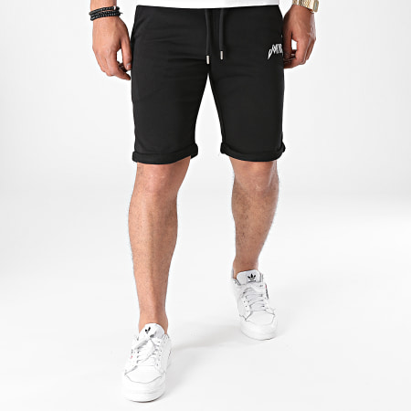 Jok'Air - Logo Jogging Shorts Negro Blanco
