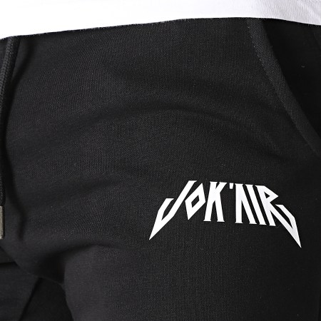 Jok'Air - Pantaloncini da jogging con logo Nero Bianco