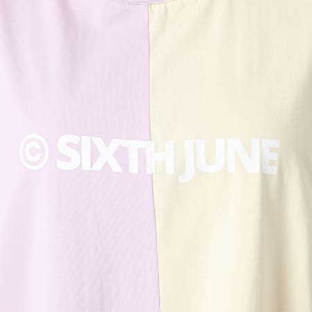 Sixth June - Tee Shirt Femme W33036KTS Lila Jaune Clair