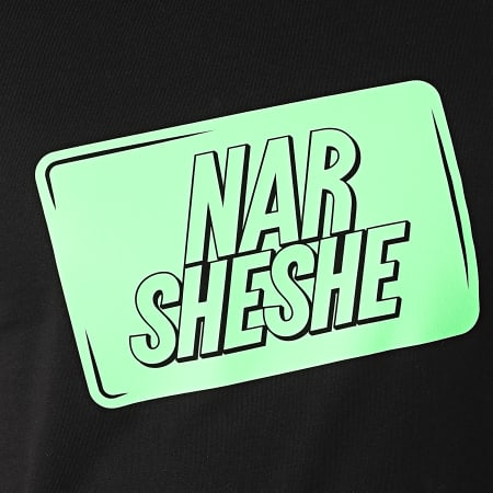 Tisco - Tee Shirt Narsheshe Noir Vert Fluo